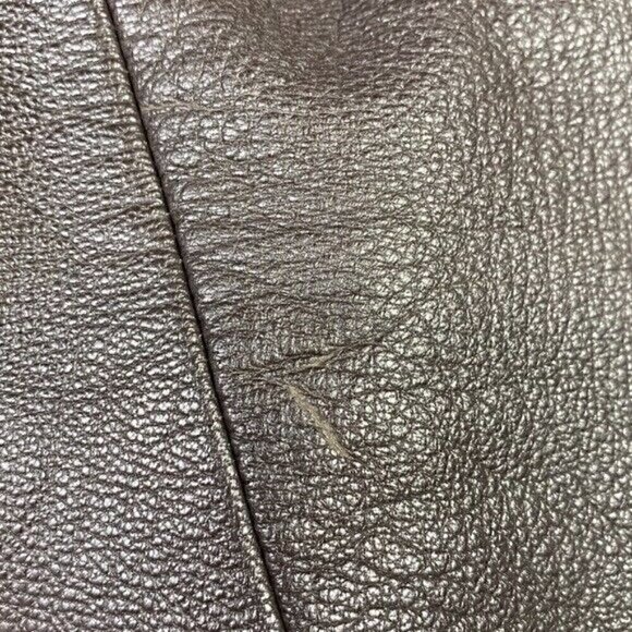 Vintage L.L. Bean Brown Goatskin Leather Bomber Flight Jacket Men's XL Tall - Picture 12 of 12